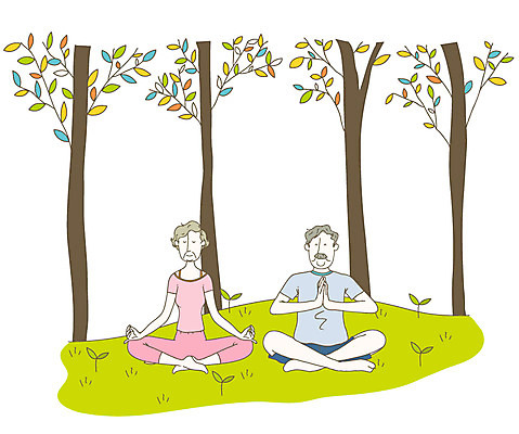 EPS 주간 전신 나무 라이프스타일 부부 커플 여자 노년 남자 행복 여유 일러스트 요가 사랑 사람 잔디 취미 야외 두명 라이프 실버라이프 노부부 실버 숲 노인복지 실버타운 노인만 성인만 국내일러스트 자연요소 식물 웰빙 감정 관계 성인 생활 복지 파일형식 벡터