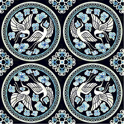 EPS 동물 구름 척추동물 한국문화 한국전통 백그라운드 무늬 패턴 일러스트 조류 한국 사람없음 전통문양 학 국내일러스트 자연요소 동양문화 전통 문양 아시아 파일형식 벡터