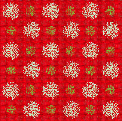 EPS 식물 한국문화 한국전통 꽃 컬러 백그라운드 무늬 패턴 일러스트 한국 사람없음 빨간색 전통문양 당초문 국내일러스트 동양문화 전통 문양 아시아 파일형식 벡터