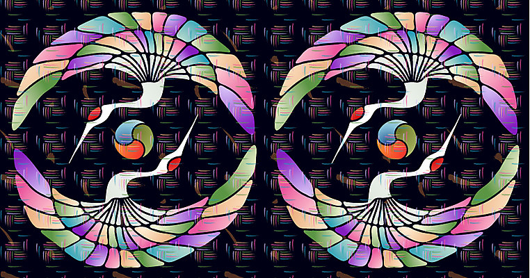 EPS 동물 척추동물 한국문화 한국전통 백그라운드 무늬 패턴 일러스트 조류 한국 사람없음 전통문양 학 태극 국내일러스트 동양문화 전통 문양 아시아 파일형식 벡터