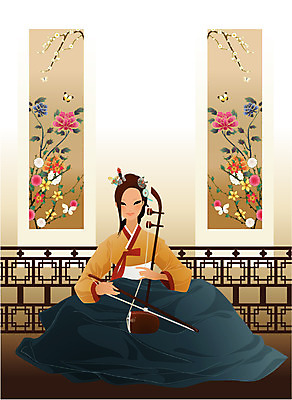 EPS 전신 한국문화 한국전통 여자 명절 꽃 악기 음악 나비 연주 일러스트 현악기 새해 국화 실내 국악기 한명 사람 앉기 20대 성인 공연 전통의상 한복 전통공연 미인 문살 치마저고리 해금 꽃그림 여자만 여자한명만 성인여자만 청년만 청년여자만 성인한명만 청년여자한명만 성인여자한명만 성인만 국내일러스트 식물 1 동양문화 전통 기념일 곤충 모션 문화예술 한국 국악 이벤트 청년 내부 파일형식 벡터
