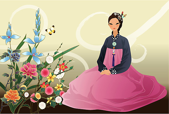 EPS 전신 식물 한국문화 한국전통 여자 명절 꽃 나비 일러스트 새해 국화 한명 사람 앉기 20대 성인 전통의상 한복 미인 치마저고리 여자만 여자한명만 성인여자만 청년만 청년여자만 성인한명만 청년여자한명만 성인여자한명만 성인만 국내일러스트 1 동양문화 전통 기념일 곤충 모션 한국 청년 파일형식 벡터