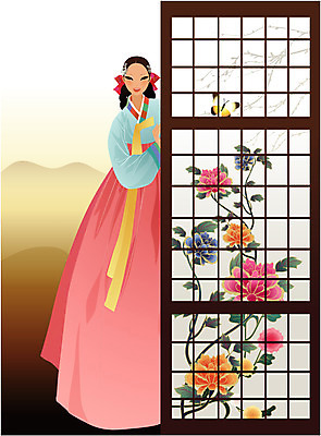 EPS 전신 식물 한국문화 한국전통 여자 명절 꽃 일러스트 새해 국화 한명 서기 사람 20대 성인 문 전통의상 한복 미인 문살 치마저고리 여자만 여자한명만 성인여자만 청년만 청년여자만 성인한명만 청년여자한명만 성인여자한명만 성인만 국내일러스트 1 동양문화 전통 기념일 모션 한국 청년 파일형식 벡터