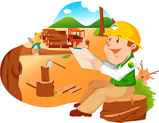 EPS 주간 전신 나무 동물 직업 남자 일러스트 사슴 한명 사람 성인 야외 숲 도끼 벌목 임업 남자만 남자한명만 성인남자만 성인만 국내일러스트 자연요소 식물 1 산업 포유류 파일형식 벡터