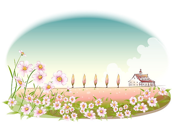 EPS 주간 나무 해외풍경 사계절 계절 꽃 백그라운드 일러스트 자연 하늘 주택 풍경 초원 사람없음 야외 마을 가을풍경 가을 코스모스 가을배경 국내일러스트 자연요소 식물 해외 건물 생태계 파일형식 벡터 가을_계절