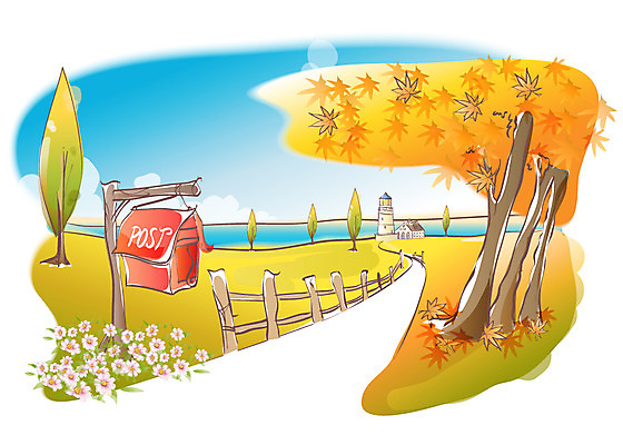 EPS 주간 나무 구름 해외풍경 사계절 계절 꽃 길 바다 백그라운드 일러스트 자연 하늘 단풍나무 풍경 사람없음 야외 울타리 마을 가을풍경 우체통 가을 가을배경 국내일러스트 자연요소 식물 해외 단풍 담장 생태계 파일형식 벡터 가을_계절