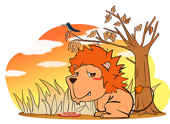 EPS 주간 나무 동물 척추동물 캐릭터 한마리 육지동물 동물캐릭터 일러스트 포유류 조류 애니멀프린트 육류 사람없음 야외 사자 먹이 일러캐릭터 자연요소 식물 1 식재료 파일형식 벡터