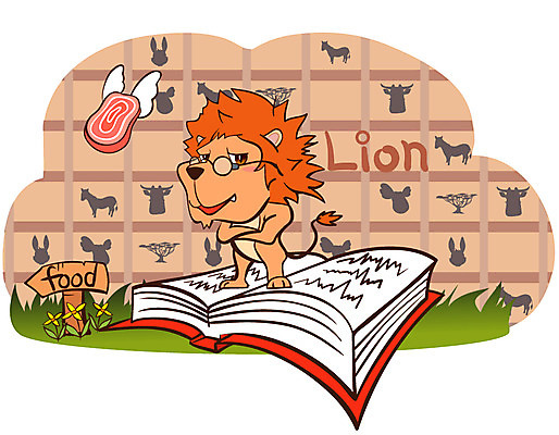 EPS 동물 척추동물 캐릭터 한마리 육지동물 교육 꽃 동물캐릭터 날개 일러스트 포유류 교육캐릭터 애니멀프린트 육류 사람없음 책 표지판 사자 일러캐릭터 식물 1 식재료 알림판 파일형식 벡터