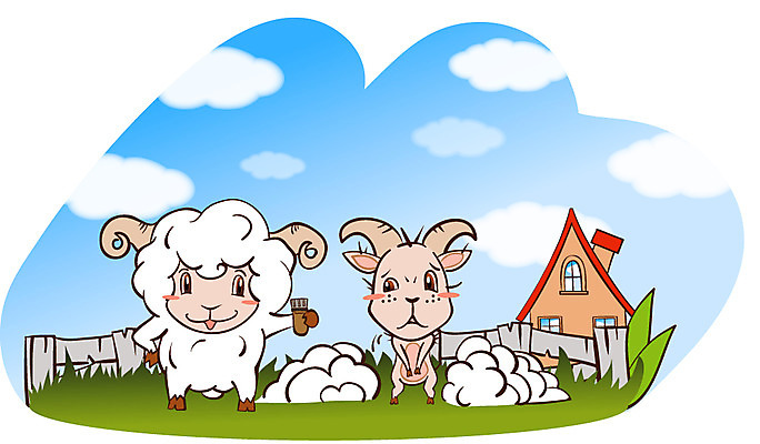 EPS 주간 동물 구름 척추동물 캐릭터 육지동물 동물캐릭터 두마리 일러스트 포유류 하늘 염소 주택 털 애니멀프린트 사람없음 야외 울타리 양 면도 양캐릭터 바리깡 일러캐릭터 자연요소 2 모션 건물 담장 파일형식 벡터