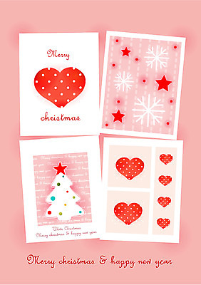 EPS 템플릿 기념일 별 크리스마스장식 크리스마스 카드템플릿 크리스마스용품 크리스마스카드 사람없음 크리스마스트리 하트 오브젝트 이미지템플릿 카드프레임 자연요소 모양 카드_감사 프레임 이벤트 용품 파일형식 벡터