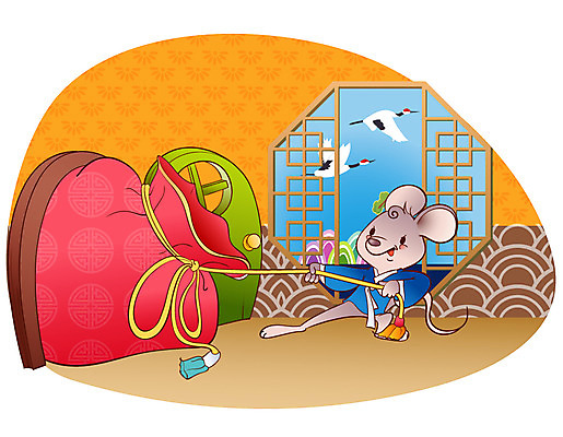 EPS 주간 동물 척추동물 캐릭터 한국전통 육지동물 명절 동물캐릭터 일러스트 포유류 전통캐릭터 새해 복주머니 실내 사람없음 학 십이지신 운세 쥐띠 쥐 전통의상 한복 문살 쥐캐릭터 무자년 일러캐릭터 자연요소 전통 기념일 조류 전통소품 한국 내부 설치류 파일형식 벡터