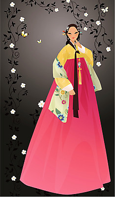 EPS 한국문화 한국전통 문양 여자 명절 꽃 나비 일러스트 새해 한명 사람 20대 성인 전통의상 한복 미인 여자만 여자한명만 성인여자만 청년만 청년여자만 성인한명만 청년여자한명만 성인여자한명만 성인만 국내일러스트 식물 1 동양문화 전통 기념일 곤충 한국 청년 파일형식 벡터