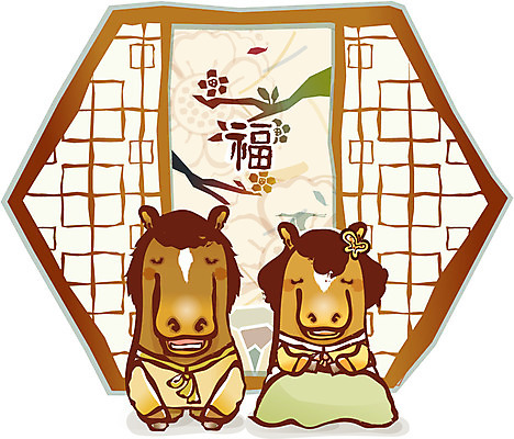 EPS 동물 척추동물 캐릭터 한국전통 문양 육지동물 명절 꽃 동물캐릭터 일러스트 창문 포유류 전통캐릭터 근하신년 새해 의인화 꽃나무 사람없음 새해인사 십이지신 운세 말_동물 한복 신년캐릭터 말띠 말캐릭터 전통창문 일러캐릭터 나무 식물 전통 기념일 한국 인사 전통의상 파일형식 벡터