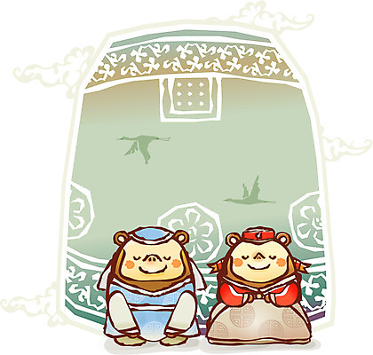 EPS 동물 척추동물 캐릭터 한국전통 육지동물 명절 동물캐릭터 일러스트 포유류 전통캐릭터 근하신년 새해 의인화 사람없음 전통문양 종 새해인사 십이지신 원숭이띠 원숭이 운세 절 신년캐릭터 원숭이캐릭터 일러캐릭터 전통 문양 기념일 한국 인사 파일형식 벡터