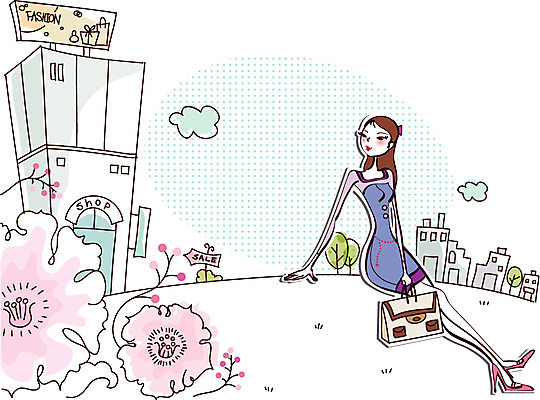 EPS 우먼라이프 라이프스타일 계절 여자 꽃 일러스트 한명 사람 빌딩 20대 성인 건물 쇼핑 봄 백화점 상업시설 여자만 여자한명만 성인여자만 청년만 청년여자만 성인한명만 청년여자한명만 성인여자한명만 성인만 국내일러스트 식물 1 건축물 청년 생활 상점 시설 상업 파일형식 벡터