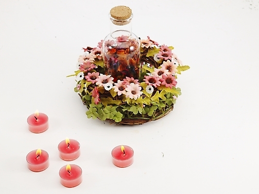 포토 JPG 식물 웰빙 꽃 초 촛불 유리병 누끼 사람없음 인테리어 오브젝트 국내포토 디자인 병_용기 파일형식