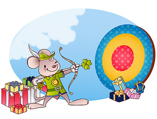 EPS 주간 동물 척추동물 캐릭터 육지동물 동물캐릭터 일러스트 포유류 화살 새해 애니멀프린트 선물 사람없음 십이지신 축하 운세 네잎클로버 과녁판 쥐띠 쥐 활 쥐캐릭터 무자년 새해선물 일러캐릭터 자연요소 식물 컨셉 클로버 설치류 파일형식 벡터 명절선물