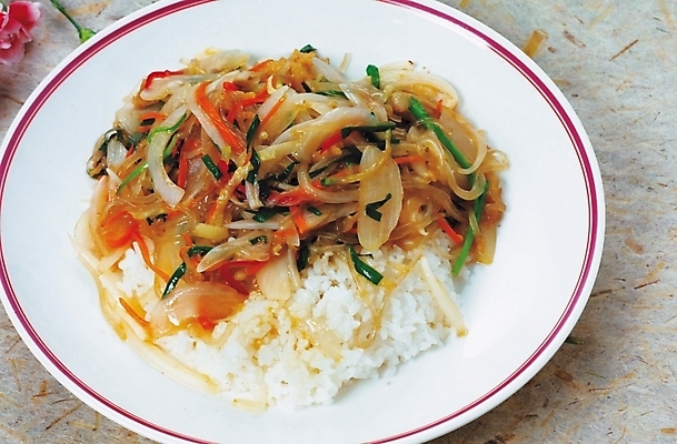 포토 JPG 스튜디오촬영 음식 밥 사람없음 중식 잡채밥 국내포토 실내 파일형식