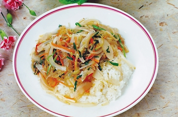 포토 JPG 스튜디오촬영 음식 밥 사람없음 중식 잡채밥 국내포토 실내 파일형식