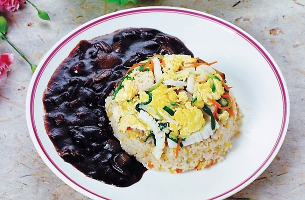 포토 JPG 스튜디오촬영 음식 밥 사람없음 중식 볶음밥 짜장밥 국내포토 실내 파일형식