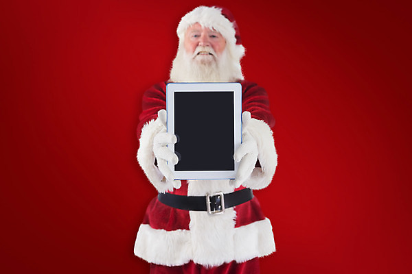 포토 JPG 해외이미지 노년 남자 크리스마스 한명 들기 상반신 앞모습 빨간색 태블릿 산타클로스 보여주기 노인남자한명만 해외202004 해외포토 1 기념일 뷰포인트 컬러 모션 사람 성인 전자제품 스마트기기 남자한명만 노인남자만 파일형식