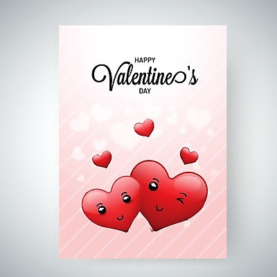 EPS 해외이미지 행복 분홍색 일러스트 발렌타인데이 사랑 사람없음 빨간색 하트 축하 해외202004 해외일러스트 모양 감정 컬러 컨셉 데이이벤트 파일형식 벡터