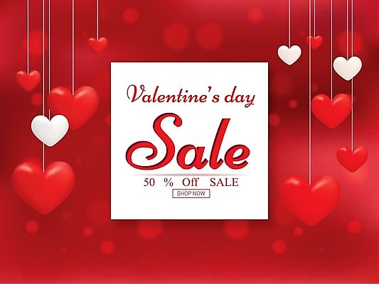 EPS 해외이미지 기념일 일러스트 발렌타인데이 사랑 사람없음 빨간색 쇼핑 세일 하트 축하 해외202004 해외일러스트 모양 감정 컬러 컨셉 데이이벤트 이벤트 파일형식 벡터