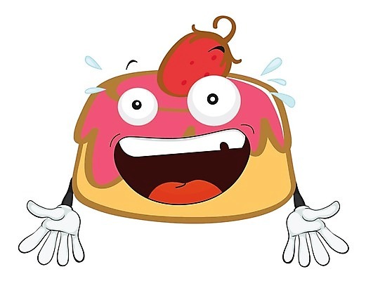 EPS 해외이미지 클립아트 행복 일러스트 디저트 사람없음 음식캐릭터 해외202004 해외일러스트 일러캐릭터 캐릭터 감정 음식 파일형식 벡터