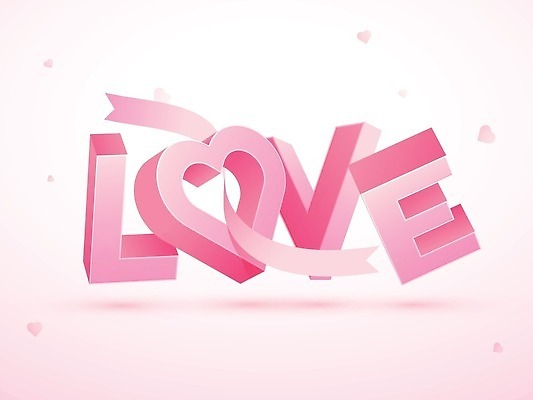 EPS 해외이미지 무료이미지 포스터 리본 분홍색 일러스트 텍스트 발렌타인데이 사랑 타이포그라피 하트 레터링 해외202004 해외일러스트 모양 문자 감정 컬러 데이이벤트 파일형식 벡터 무료콘텐츠