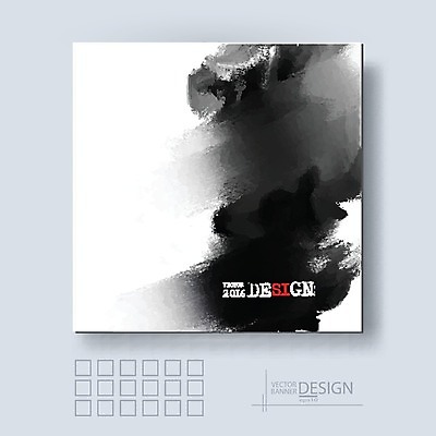 EPS 해외이미지 백그라운드 일러스트 수묵화 미술 타이포그라피 사람없음 검은색 먹 번짐 국경 해외202004 해외일러스트 문자 컬러 서예 문화예술 파일형식 벡터 효과