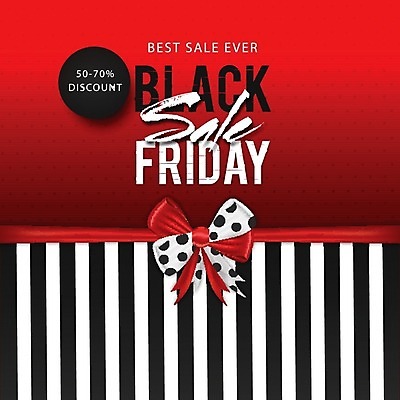 EPS 해외이미지 배너 리본 백그라운드 일러스트 텍스트 선물 이벤트 타이포그라피 사람없음 쇼핑 세일 검은색 활 블랙프라이데이 해외202004 해외일러스트 문자 컬러 데이이벤트 파일형식 벡터