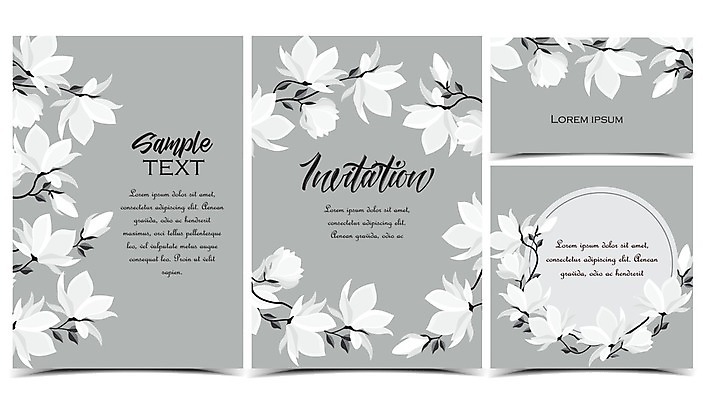 EPS 해외이미지 꽃 일러스트 프레임 사람없음 봄 낭만 나뭇가지 목련 꽃프레임 프레임일러스트 국경 해외202004 해외일러스트 나무 식물 계절 컨셉 파일형식 벡터