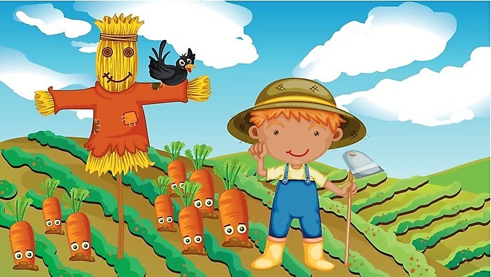 EPS 해외이미지 구름 모자 남자 밭 채소 일러스트 조류 하늘 노동자 부츠 건강 풍경 소년 초록색 파란색 농작물 컬러풀 농장 당근 흰색 도구 작업 농부 그림 까마귀 소년한명만 해외202004 해외일러스트 자연요소 동물 직업 잡화 어린이 컬러 신발 농업 뿌리채소 사람 남자한명만 소년만 파일형식 벡터