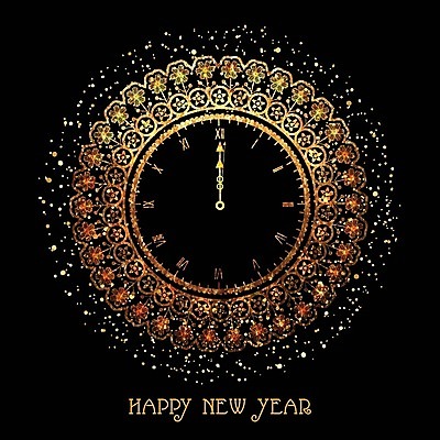 EPS 해외이미지 배너 포스터 시계 백그라운드 일러스트 벽지 휴가 불꽃 이벤트 파티 축제 축하 시간 황금 야간 기회 초대 해피뉴이어 1월 12 2017년 해외202004 해외일러스트 자연요소 컨셉 불 숫자 새해인사 날짜 연도 파일형식 벡터