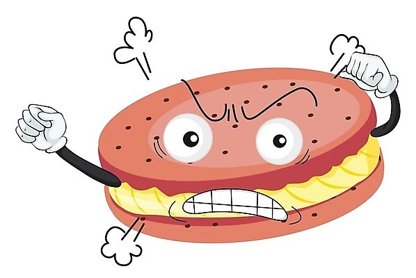 EPS 해외이미지 분홍색 일러스트 디저트 사람없음 쿠키 분노 음식캐릭터 해외202004 해외일러스트 일러캐릭터 캐릭터 감정 음식 컬러 파일형식 벡터