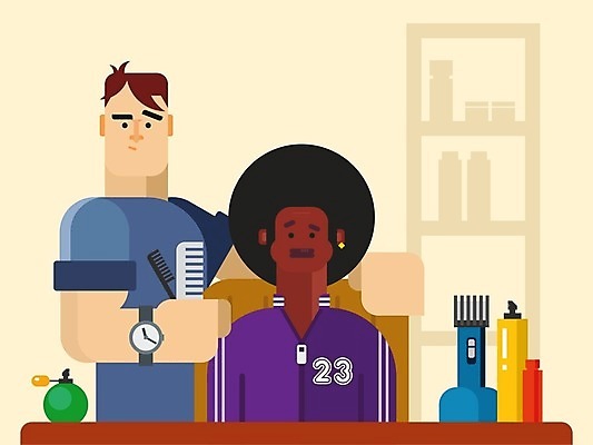 EPS 해외이미지 직업 캐릭터 헤어스타일 응시 남자 얼굴 2 일러스트 비즈니스 노동자 실내 서기 사람 앉기 성인 두명 머리 상점 검은색 흰색 업무 플랫 미용실 미용사 이발 고객 손목시계 이발소 스타일리스트 이발사 스타일 성인만 해외202004 해외일러스트 일러캐릭터 시선 시계 컬러 장신구 모션 내부 신체부위 작업 뷰티샵 파일형식 벡터