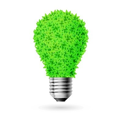 EPS 해외이미지 식물 무료이미지 잎 일러스트 전구 사람없음 초록색 에코 친환경 해외202004 해외일러스트 컬러 환경 파일형식 벡터