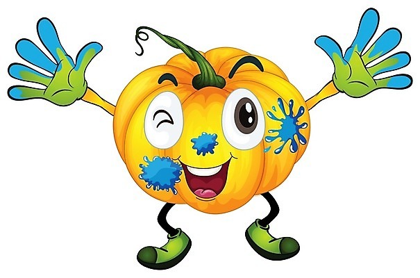 EPS 해외이미지 클립아트 행복 일러스트 호박 그림자 미소 사람없음 파란색 노란색 음식캐릭터 해외202004 해외일러스트 일러캐릭터 캐릭터 감정 음식 컬러 채소 표정 파일형식 벡터