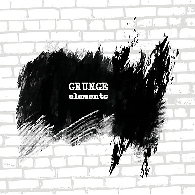 EPS 해외이미지 디자인 벽 일러스트 붓터치 벽돌 사람없음 검은색 방울 질감 그런지 국경 해외202004 해외일러스트 컬러 장식 파일형식 벡터