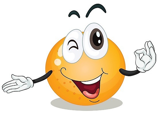 EPS 해외이미지 클립아트 행복 오렌지 일러스트 사람없음 노란색 음식캐릭터 해외202004 해외일러스트 일러캐릭터 캐릭터 감정 음식 컬러 과일 파일형식 벡터