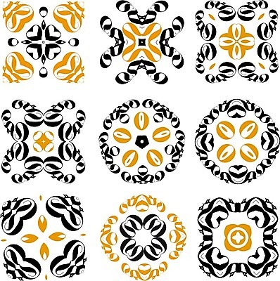 EPS 해외이미지 모양 디자인 컨셉 일러스트 추상 나선형 창조 미술 사람없음 세트 컬러풀 심볼 엘리먼트 해외202004 해외일러스트 컬러 무늬 문화예술 파일형식 벡터