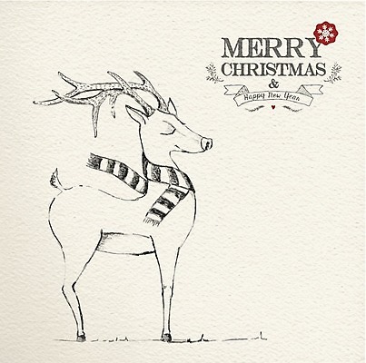 EPS 해외이미지 동물 무료이미지 포스터 종이 백그라운드 크리스마스 일러스트 사슴 크리스마스카드 이벤트 사람없음 장식 목도리 루돌프 축하 스케치 그림 순록 크리스마스배경 해외202004 해외일러스트 잡화 기념일 컨셉 포유류 카드_감사 미술 파일형식 벡터