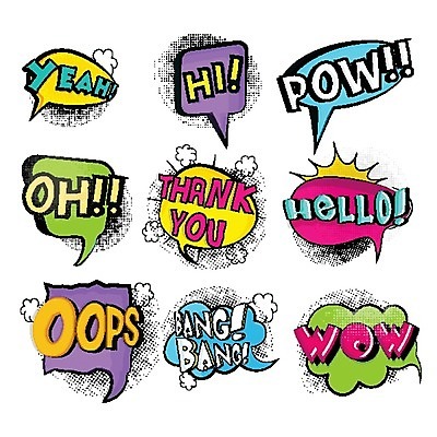 EPS 해외이미지 디자인 말풍선 일러스트 텍스트 사람없음 컬러풀 표현 인사 만화 팝아트 코믹 카툰스타일 엘리먼트 해외202004 해외일러스트 컬러 예절 그림 파일형식 벡터