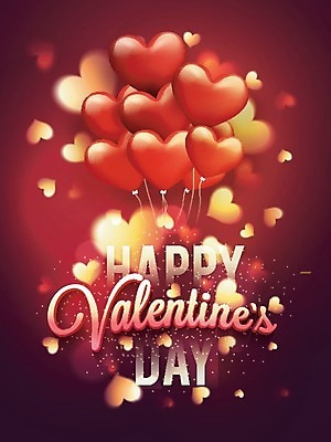 EPS 해외이미지 일러스트 발렌타인데이 사랑 타이포그라피 사람없음 보라색 하트 풍선 해외202004 해외일러스트 모양 문자 감정 컬러 데이이벤트 파일형식 벡터