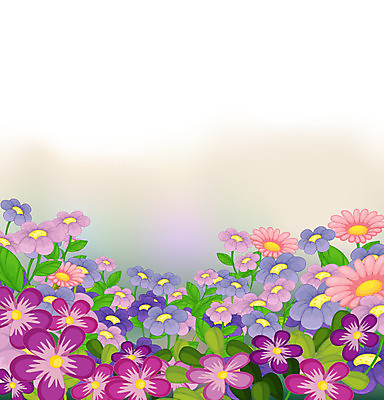 EPS 해외이미지 꽃 분홍색 꽃무늬 일러스트 사람없음 정원 보라색 해외202004 해외일러스트 식물 컬러 무늬 파일형식 벡터