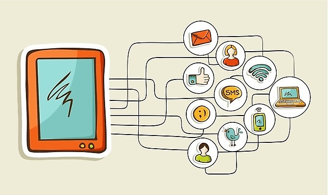 EPS 해외이미지 일러스트 비즈니스 사람 사람없음 노트북 스마트폰 핸드폰 태블릿 토론 경영 해외202004 해외일러스트 전자제품 스마트기기 파일형식 벡터