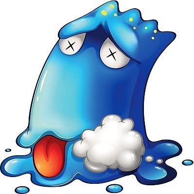 EPS 해외이미지 캐릭터 일러스트 사람없음 파란색 거품 몬스터 해외202004 해외일러스트 일러캐릭터 컬러 파일형식 벡터