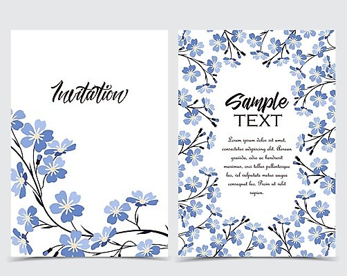 EPS 해외이미지 식물 꽃 종이 백그라운드 잎 일러스트 프레임 선물 사람없음 파란색 낭만 들꽃 원형 꽃프레임 프레임일러스트 국경 해외202004 해외일러스트 도형 컬러 컨셉 파일형식 벡터