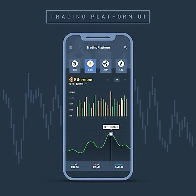 EPS 해외이미지 무료이미지 돈 일러스트 비즈니스 통신 모바일 그래프 사람없음 금융 경제 디지털 정보 네트워크 주식 투자 전자상거래 UI 해외202004 해외일러스트 재산 파일형식 벡터