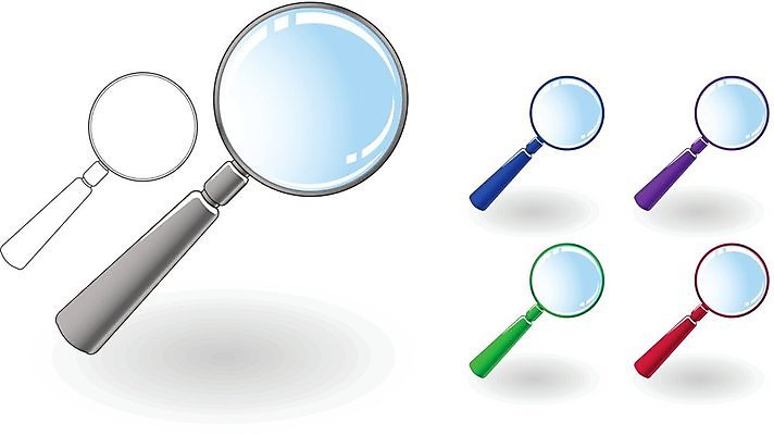 EPS 해외이미지 무료이미지 백그라운드 일러스트 돋보기 사람없음 여러개 오브젝트 해외202004 해외일러스트 다수 파일형식 벡터